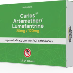 Carlos Artemether / Lumefantrine 20/120 Tablets